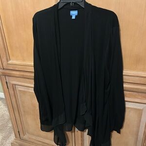 Simply Vera Vera Wang Black Drape Cardigan